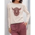 thumbnail image 2 of Highland Cow Christmas Lights Women's Long Sleeve, 2 of 4