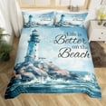 thumbnail image 2 of Erosebridal Hawaii Beach Duvet Cover Twin, Sea Lighthouse Bedding Twin Size, Reversible 2 Pieces, (No Comforter), 2 of 6