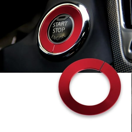 - Xotic Tech RED Engine Start Stop Push Button Knob Key Switch Decor Ring Trim for Infiniti