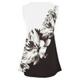 thumbnail image 5 of Patlollav Women Summer Sexy Fold Print Regular Lace Sleeveless V Neck Button Tops, 5 of 6