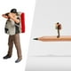 thumbnail image 2 of Figuras de resina a escala 1/87, personajes en miniatura para microescenas, escenografía DIY. Mochila beige A, 2 of 8