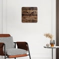 thumbnail image 2 of Square Wall Clock,Aged Wood Planks,Silent Non-Ticking Wall Clock Decor for Home Office Kitchen Living Room Bedroom(16inch), 2 of 4