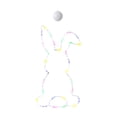 thumbnail image 2 of Guirnalda de luces de conejito de Pascua | Luces con ventosa para ventana para decoración navideña | Luces multicolores con forma de conejito para Pascua, Halloween y Navidad | Decoración de, 2 of 6