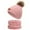 Deep pink, variant on Zwiiyzr Toddler Boys Girls Knitted Beanie with A Pompom Bobble Hat Kids Winter Warm Thick Ski Cap And Scarf Set light pink