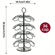 SUSWIM Coffee Pod Carousel Holder Organizer Compatible with 36 Cup Pods,K Cup Holder(Black)