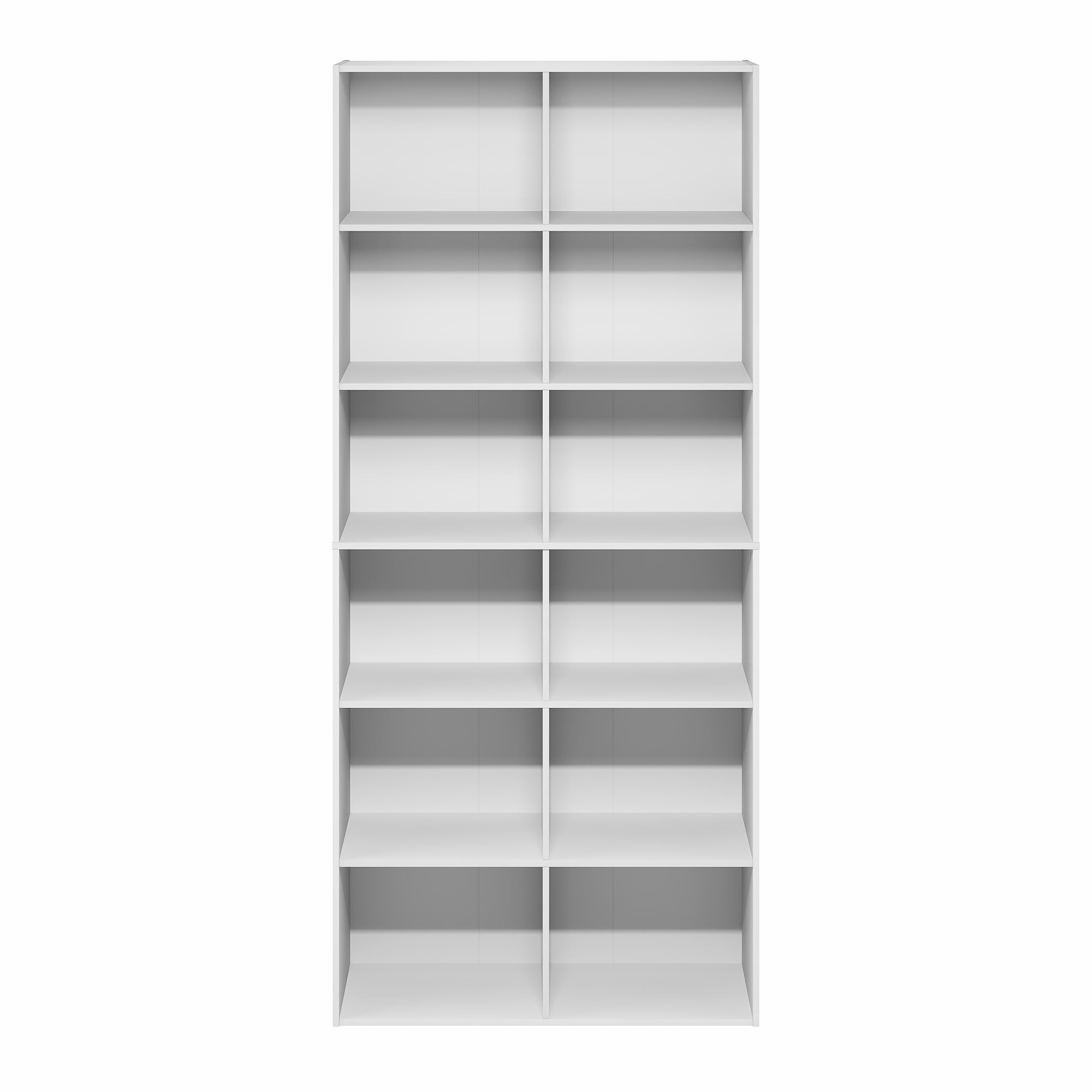 Furinno BASIC 12-Cube Bookshelf in Cube Storage Organizer in Plain White