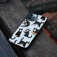 thumbnail image 4 of WIRESTER Shockproof Soft Rubber Cover Case for Apple iPhone 12 Pro Max 6.7" 2020, Black White Tuxedo Cat Playful Postures On Pale Aqua Background, 4 of 5