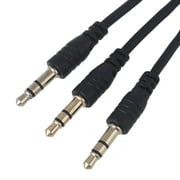 Male to 2 Male Audio Splitter 3.5mm Stereo Jack Headphones Adapter Cable