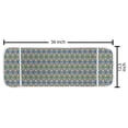 thumbnail image 2 of Moroccan Microwave Oven Cover, Geometric Hexagonal Pattern Stars Style Eastern Zellige Art, Water Resistant Organizer with Pockets for Kitchen, 36" x 12", Green Blue Black, by Ambesonne, 2 of 4