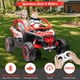 thumbnail image 4 of EastVita 2 Seats Ride on Ride on Car 200W Motors UTV,with Remote Control 23" Seats Width Electric Vehicle, EVA Wheels,Music,Head+Tail Light, 4 of 6