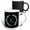 Multicolor, variant on 3drose, Wreath with Monogram Initial Letter K in Green on Black Background., 11oz Two-tone Yellow Mug