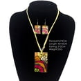 thumbnail image 3 of MasteelfCA Fashion Figure Shell Painted Jewelry Set Women Earrings Pendant Necklace Jewelry Set, 3 of 7