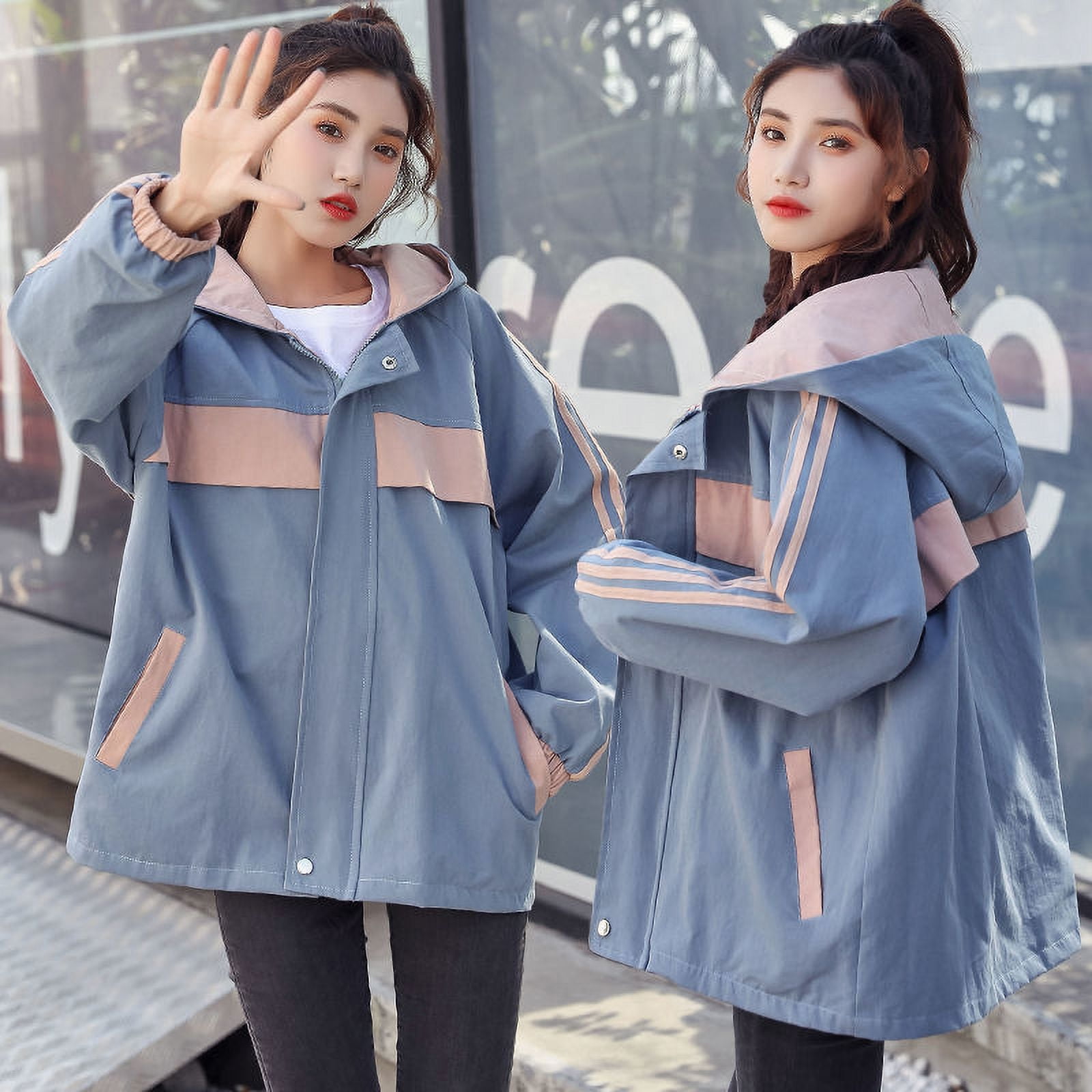 DanceeMangoo Women's Coat Fashion Korean Loose Sports Baseball