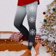 thumbnail image 1 of MKLEKYY Leggings navideños con estampado de copos de nieve para mujer, pantalones de yoga para fitness y deportes., 1 of 4