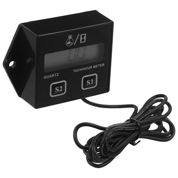 unbranded Tachometer for Lawn Mower Digital Display Pulse Speedometer Black