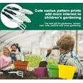 thumbnail image 6 of Garden Tool Set with Non-Slip Rubber Handle, 3 Piece Cast-Aluminum Heavy Duty Gardening Kit Includes Hand Trowel, Transplant Trowel and Cultivator Hand Rake, Cactus Pattern Printed, 6 of 7