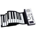 thumbnail image 1 of Flexible Roll Up Electronic Soft Keyboard Piano Portable 61 Keys for Beginners, 1 of 12