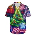 thumbnail image 5 of Elvqul Mens Shirts Funny Button up Christmas Trendy Short Sleeve Shirts for Men, 5 of 5