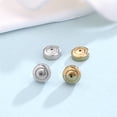 thumbnail image 2 of Earring Backs,4PCS Dics Earring Backs for Studs, Droopy Ears, Heavy Earrings, Secure Pierced Locking Earring Lifters Replacements in White Gold and 18K Gold, Large Heavy Earring Support Backs, 2 of 6