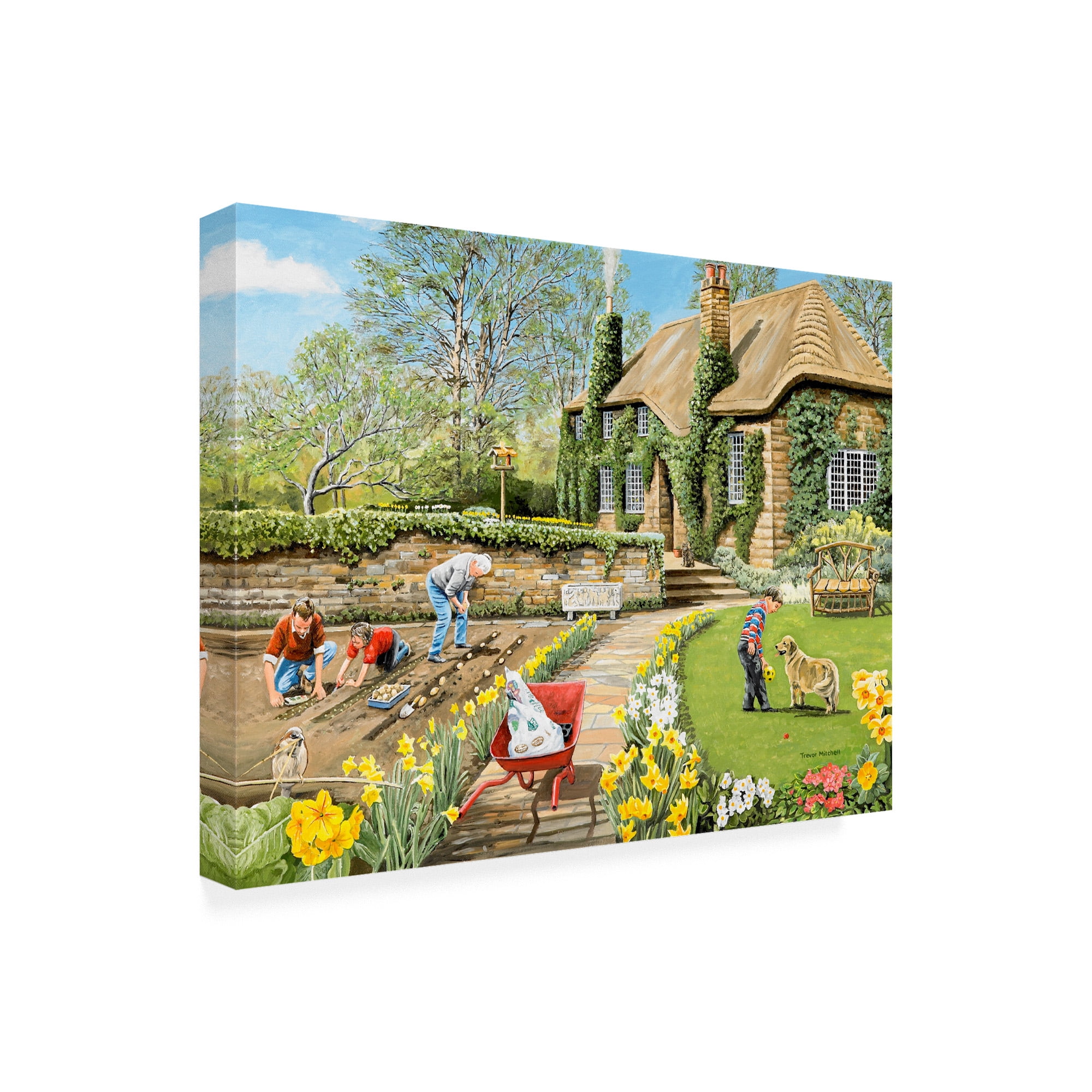Trademark Fine Art 'Spring Garden Scene' Canvas Art by Trevor Mitchell