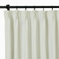 thumbnail image 3 of TWOPAGES Pinch Pleated Drapery 84 W X 96 L Inch Light Filtering Cotton Window Treatment for Kitchen, 1 Panel, White, 3 of 6
