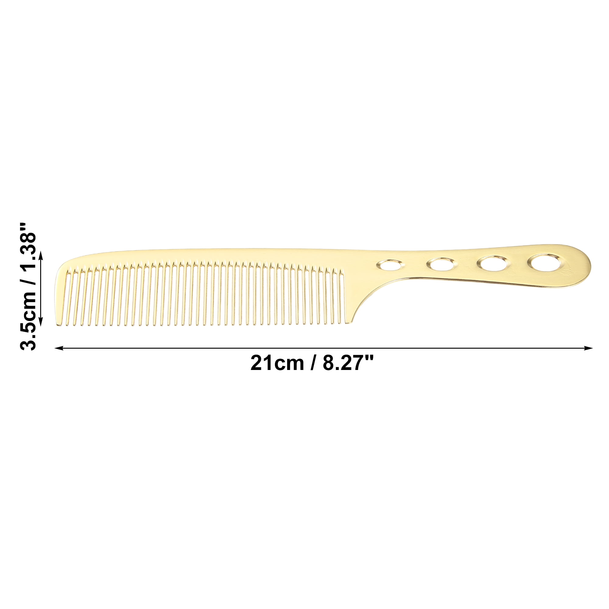 Unique Bargains 1 Pc Hair Comb All Purpose Detangling Comb Stainless Steel Gold Tone