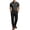 Navy B, variant on Stamzod Men's Clothing Sets Business Casual Short Sleeve Button Collar Tops and Dress Pants Officewear 2 Piece Outfits