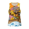 thumbnail image 4 of Easygdp Animals on Noah's Ark1 Men's Tank Top, Sleeveless Muscle T Shirts, Breathable, Quick-Dry, Loose for Gym, Running, Fitness - Small, 4 of 9