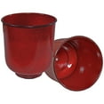 thumbnail image 3 of Sunnydaze Vivian 11" x 11" x 12" Round Ruby Metal Outdoor Planter Pot 2-Count, 3 of 9