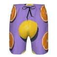 thumbnail image 4 of Disketp Men'S Swim Trunks Hawaiian Breathable Surf Beach Swimsuits Mesh Lining Beach Shorts With Pockets-Yellow Lemon And Orange, 4 of 9