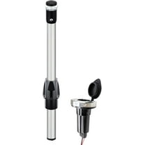 Pactrade Marine Navigation Lights for Boats LED - 12 Inch All-Round Stern Light (Flat Removable Base, Plug-in Mount) for Night Boating - 52-Lumen Pontoon, Kayak, Jon Boat Accessories (DC10-30V)