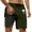 Army Green, variant on Men's Summer Beach Pants Coconut Print, Double Inner Layer, Pocket, Casual Design, Ideal for Beach & Holiday