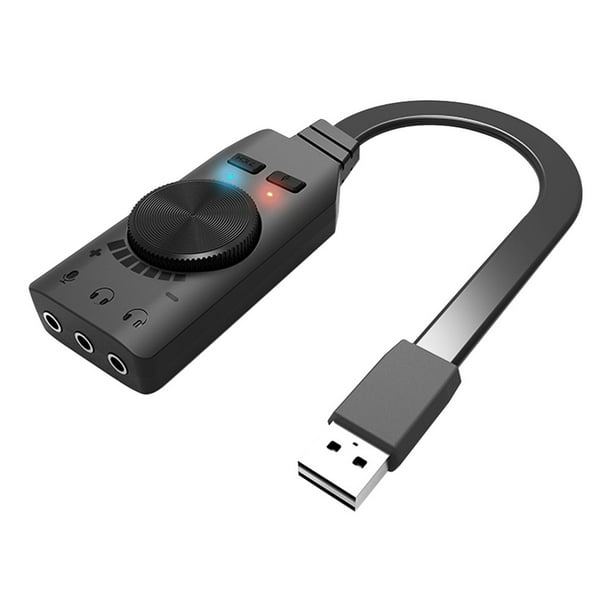 Convertisseur USB 2.0 vers Audio effet 7.1 (casque et micro)