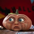 thumbnail image 3 of Expressive Pumpkins Fall Table Top Decor, Halloween Pumpkin Head Freak Resin Pumpkin Ornaments with Lifelike Expressions, for Fall Harvest Halloween Thanksgiving Party Decoration, 3 of 6