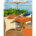 thumbnail image 5 of nqOlkjepod Orange Outdoor Tablecloth with Umbrella Hole & Zipper, Pure Orange Rectangle Table Cover 52x70 Inch, Dining Waterproof Table Cloth Protector for Patio/Party/Picnic, 5 of 7