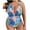 110 Blue, variant on Feimerou Plus Size One Piece Swimsuit for Women Deepv Neck Flower Bathing Suits High Waisted Tummy Control Slimming Bikini Swimwear