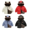 thumbnail image 3 of Uccdo 1-6T Toddler Boys Girls Thicken Fleece Hooded Coats Jackets Kids Winter Warm Snow Clothes Outwear, 3 of 3