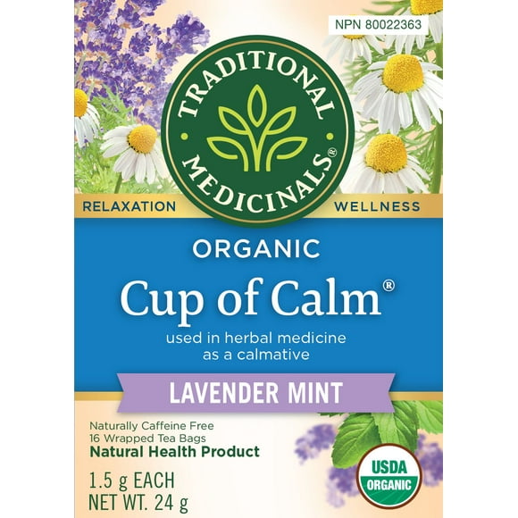 Traditional Medicinals Cup of Calm, 16 Wrapped Tea Bags