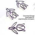 thumbnail image 4 of Pinces à Papier Fleur, Pinces à Papier Violettes Portables pour Trier les Documents et Marque-Pages, 4 of 8