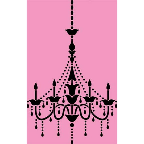 Large Hanging Chandelier Wall Stencil SKU #3634A by Designer Stencils
