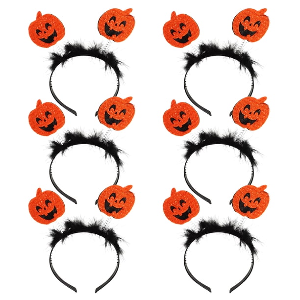 KAKOWELY 6 diademas de calabaza para Halloween, accesorio divertido para el cabello, disfraz de fiesta de cosplay