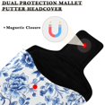 thumbnail image 3 of Haosy Blue and White Porcelain Floral Golf Mallet Putter Cover Strong Magnetic Leather Golf Club Headcover Closure, 3 of 7
