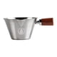 thumbnail image 1 of Taza para espresso de 100 ml fabricada en acero inoxidable con escala, taza medidora de café multiusos con mango de madera para, 1 of 9