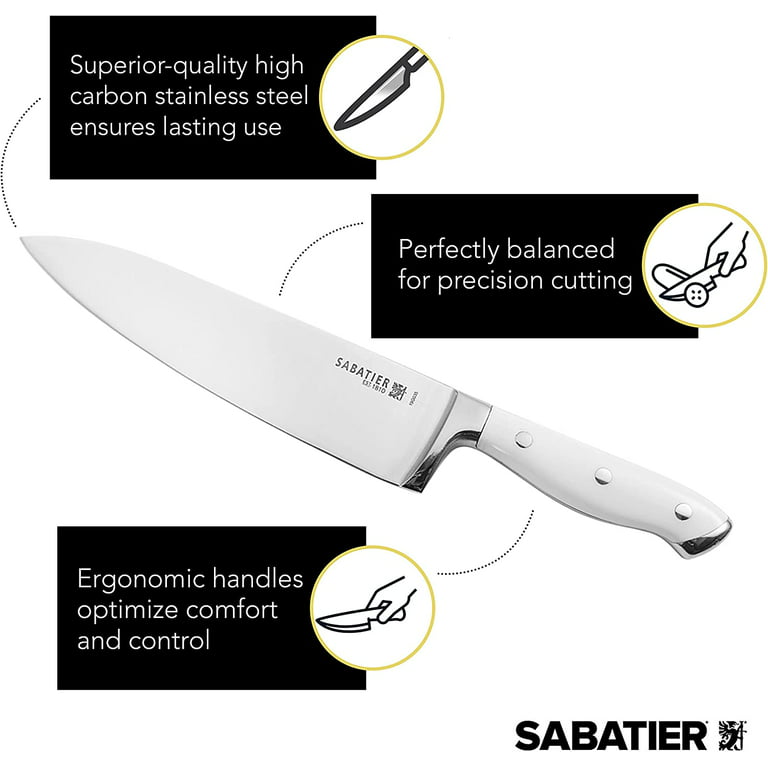 Sabatier Acacia Forged Triple Rivet Edge keeper Knife Block Set