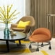 thumbnail image 1 of Taburetes cortos pequeños Taburete con asiento de ruedas de cuero Silla Cómoda Fácil de limpiar Taburete con ruedas bajo con ruedas para ejercicios de naranja Macarena Taburetes bajos con ruedas, 1 of 8