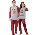 thumbnail image 3 of Winedeer-Conjunto de pijamas para parejas, ropa de dormir de Navidad, color gris, para hombre y mujer, 3 of 4