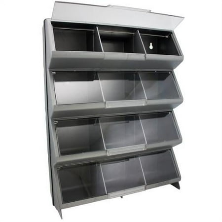 STACK-ON PRODUCTS CB-12 ORGANIZER 12BIN SLVR CLR