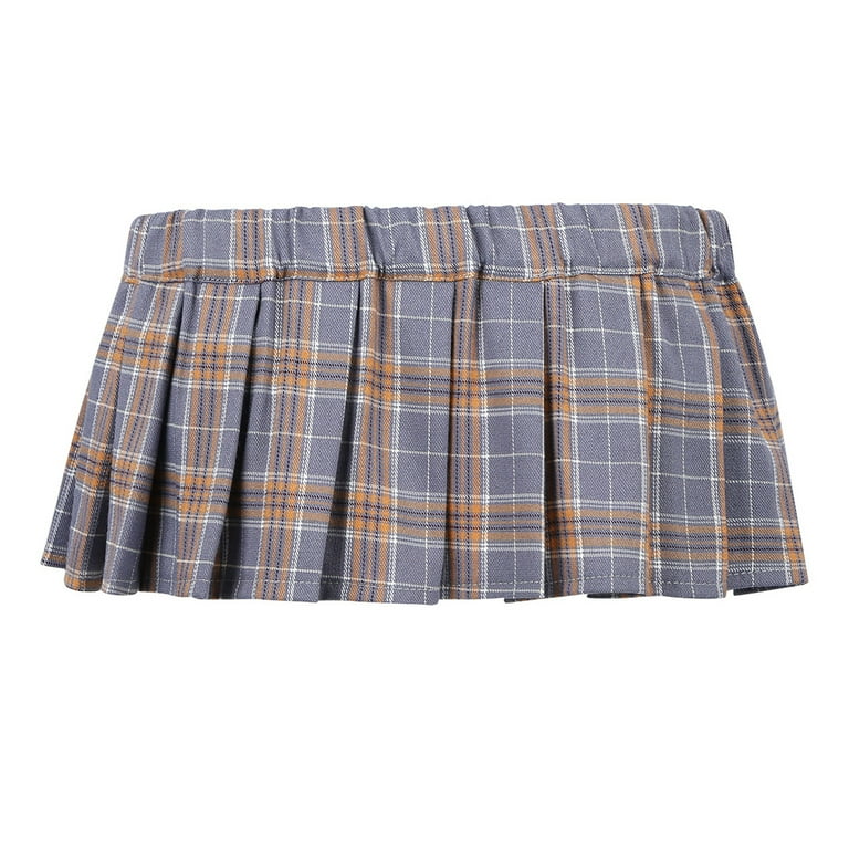 Pleated Mini Plaid Skirt Amazon Buy Sexy Mini Skirts High Waist