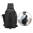thumbnail image 3 of Bolso bandolera antirrobo y resistente al agua para hombre Sunnimix Negro puro 23x13x33cm, 3 of 8