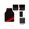 thumbnail image 2 of Leadwolf Car Floor Mats for Mazda for CX-90 Vinyl Carpet Protection Auto Liners All Weather Anti-Slip Velvet Colored Stripe Black and Red 4pcs, 2 of 5